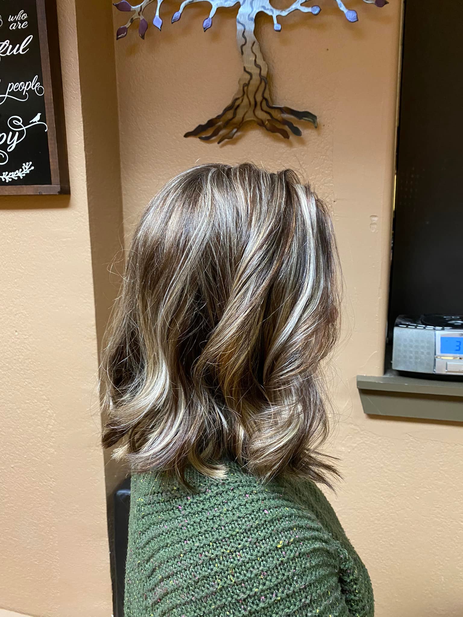 Long, dimensional hair styled at Dynamic Stylz Salon in Elma, WA